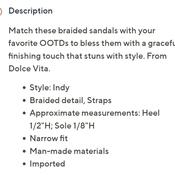 🔹️Dolce Vita🔹️ INDY flat braided Sandals SIZE 8 NWOB ✨️💛 - Picture 10 of 10